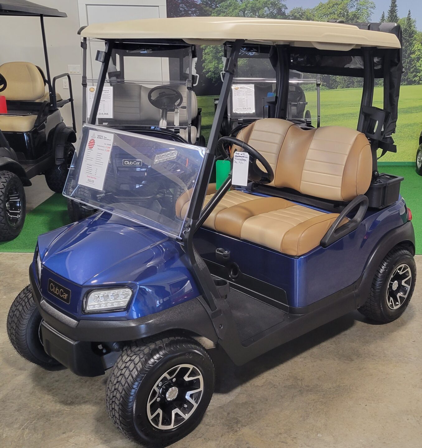 2023 Club Car Tempo Electric Metallic Blue Isle Golf Cars Inc 