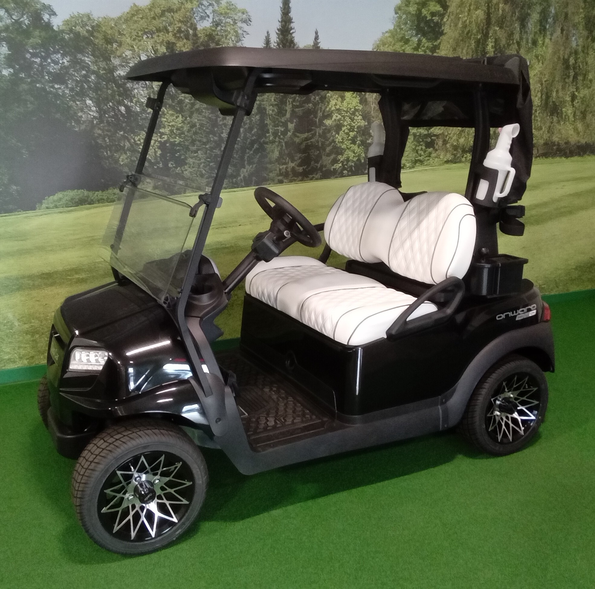 2027 Club Car Onward Lithium, Metallic Black with Apple CarPlay and Android Auto. - Image 3