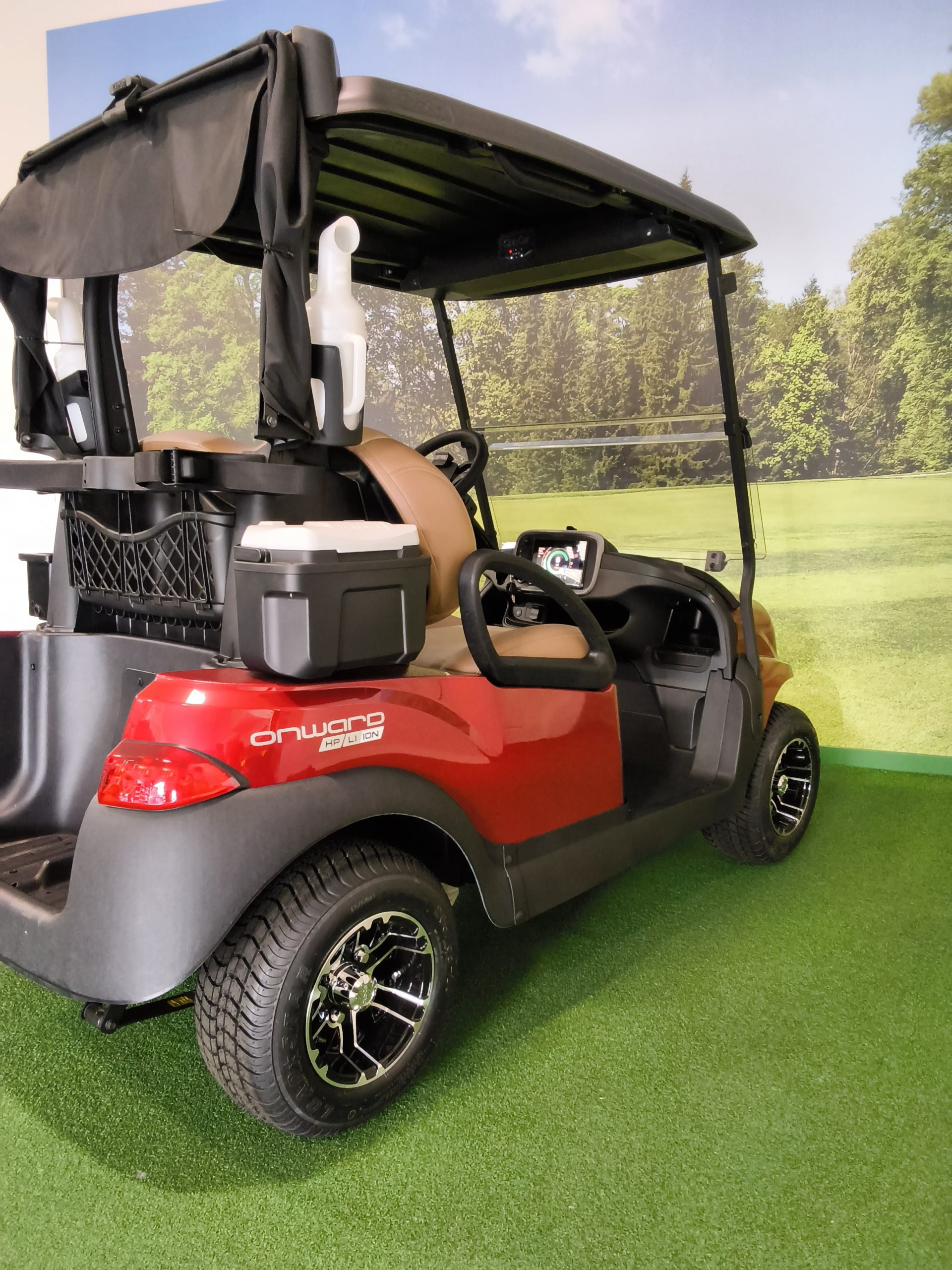 2027 Club Car Onward Lithium, Metallic Candy Apple Red with Premium Sound Bar - Image 3
