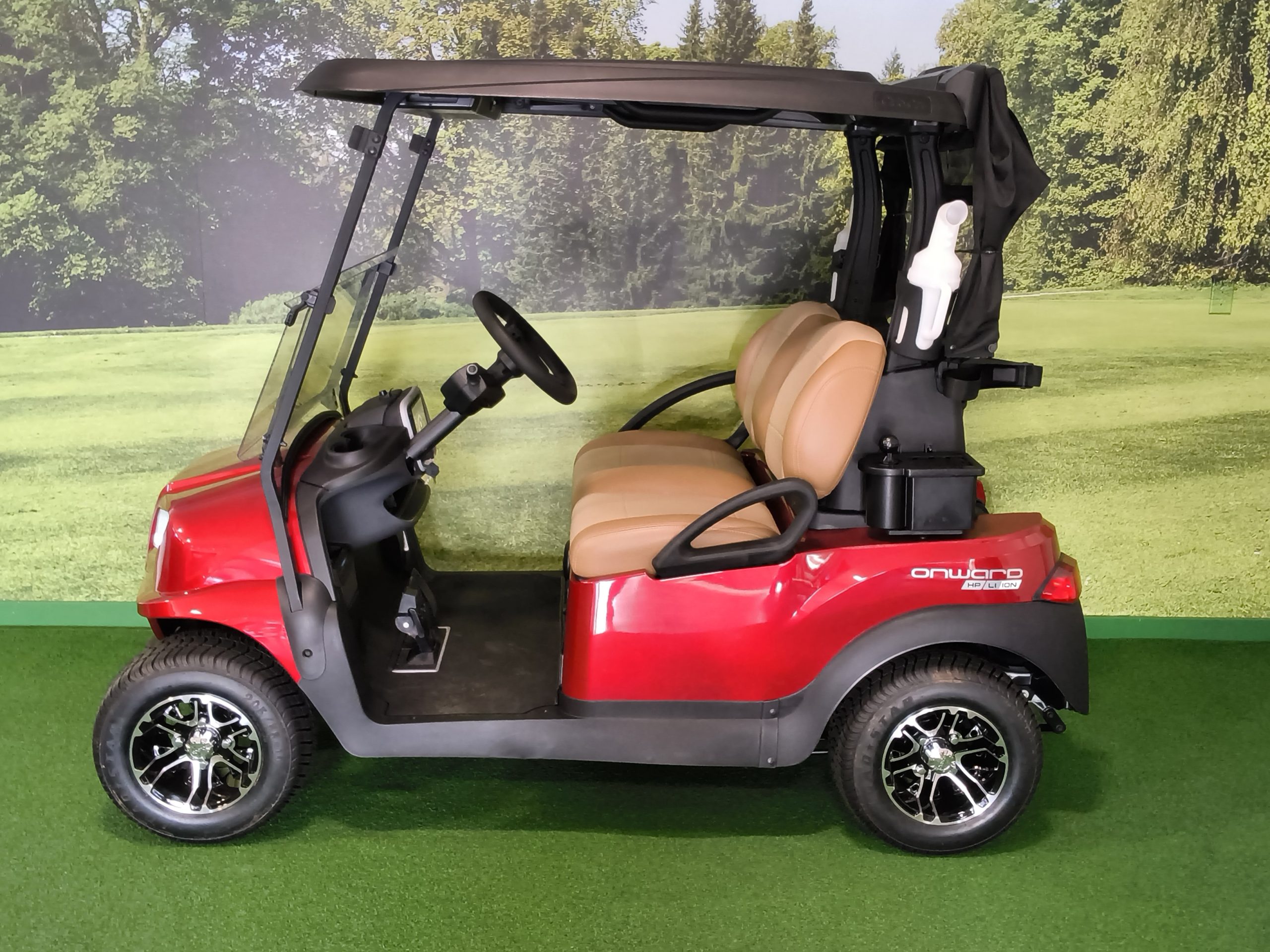 2027 Club Car Onward Lithium, Metallic Candy Apple Red with Premium Sound Bar - Image 2