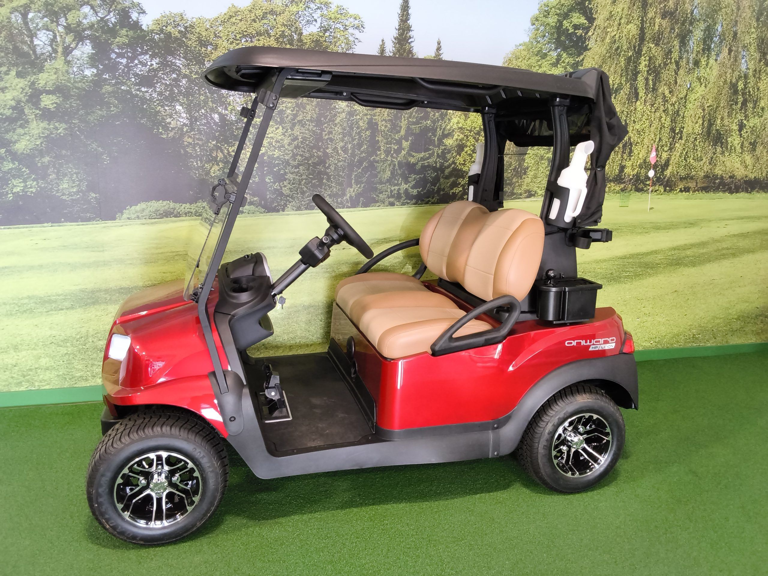 2027 Club Car Onward Lithium, Metallic Candy Apple Red with Premium Sound Bar